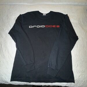 Droid Does Black Crewneck Sweatshirt Graphic‎ Print Droid Mens
